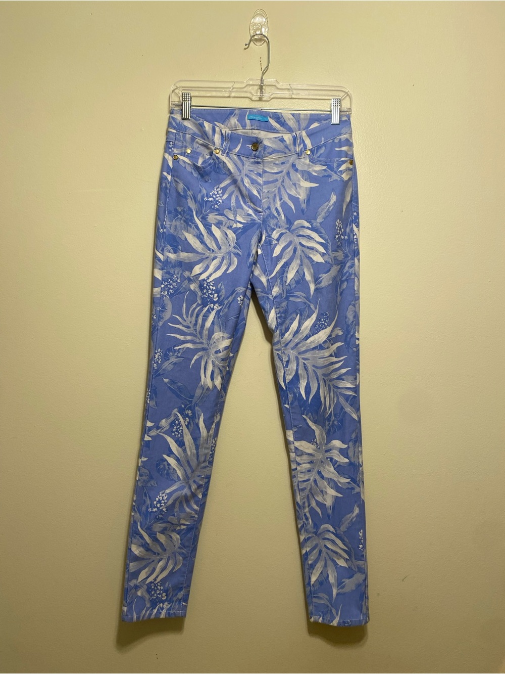 J. McLaughlin Blue Floral Print Women’s Jeans. Size 0